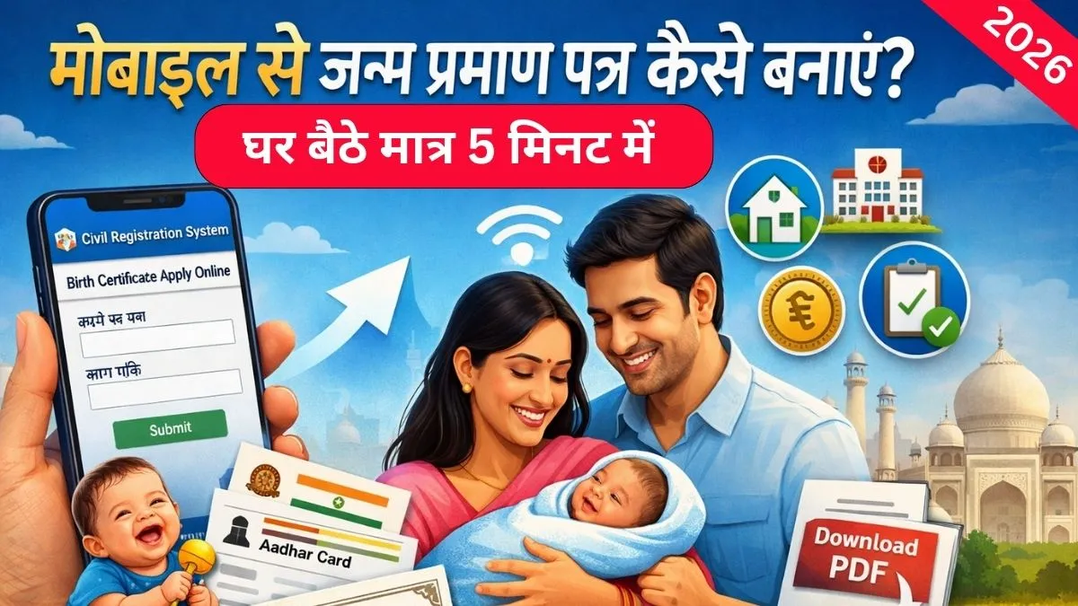 Mobile Se Janm Praman Patra Kaise Banaye: घर बैठे मोबाइल से जन्म प्रमाण पत्र कैसे बनाएं 5 मिनट में, जानिए पूरी प्रक्रिया