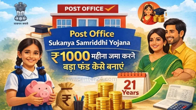 Post Office Sukanya Samriddhi Yojana Monthly 1000