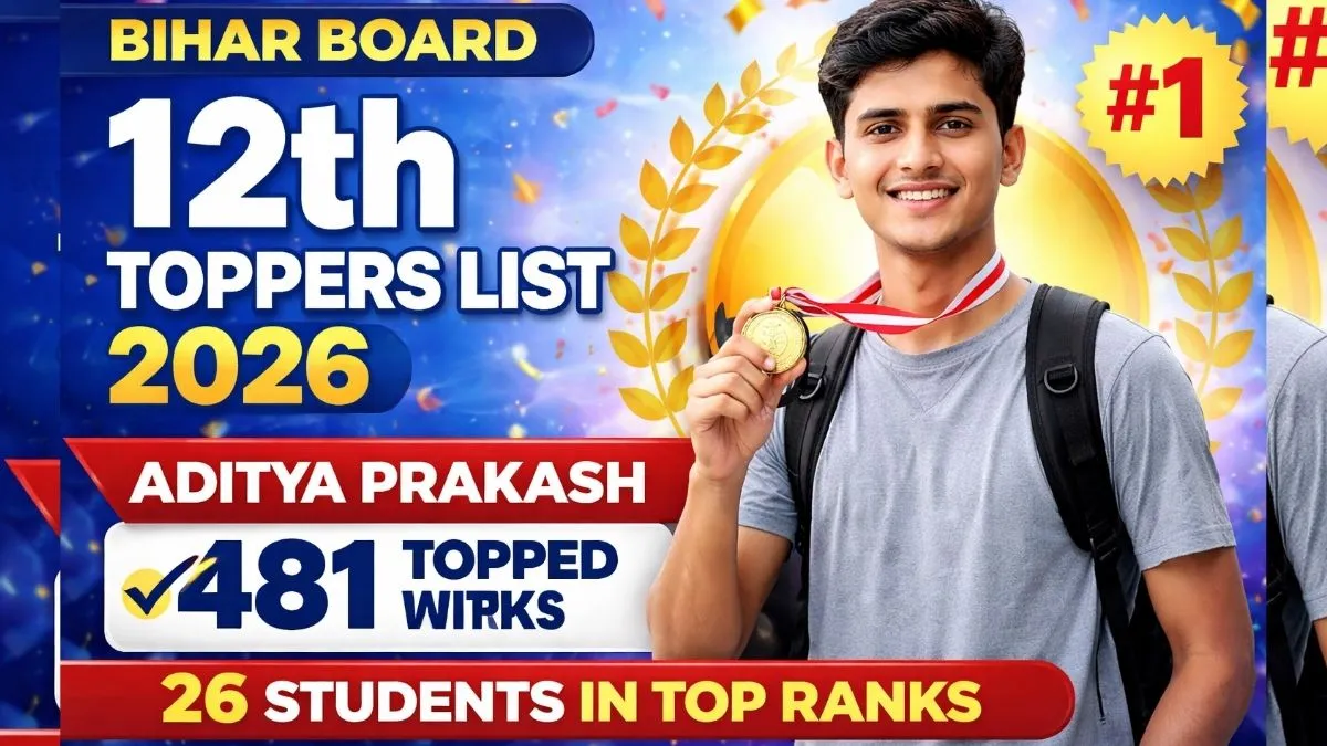Bihar Board 12th Toppers List 2026 : यहाँ देखें सभी टॉपर्स पूरी लिस्ट